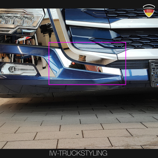 Kennzeichenverlängerung aus Edelstahl DAF XF