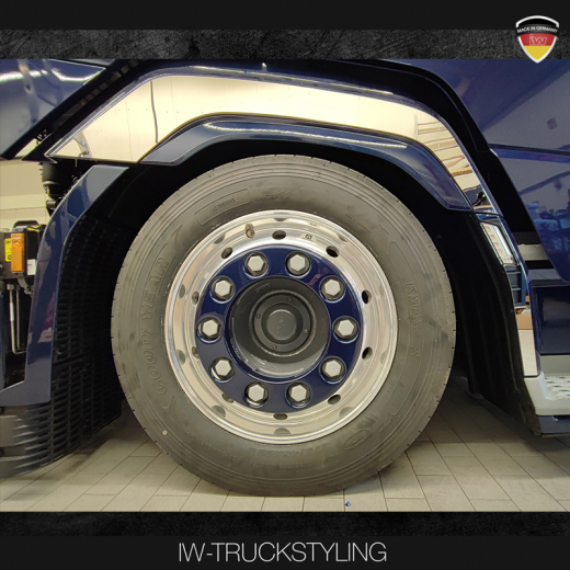 Radkastenumrahmung aus Edelstahl DAF XF