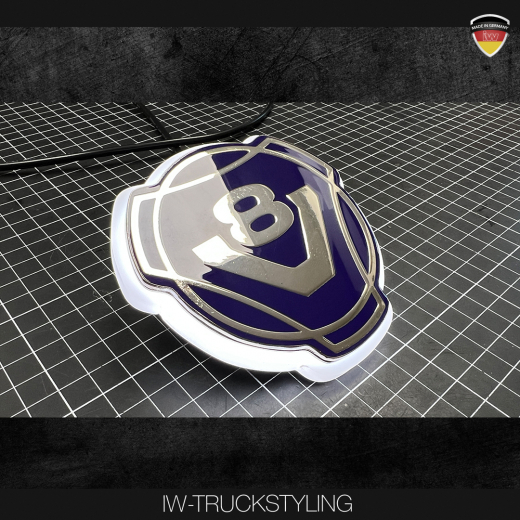 LED Ring mit V8 Logo