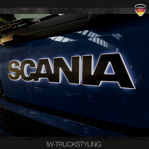 LED Hinterleuchteter SCANIA Schriftzug