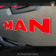 LED Schriftzug mit Kantenbeleuchtung für MAN TGX und TGS können individuell konfiguriert werden