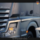 Edelstahl Applikation für die Stoßstange des Mercedes Benz Actros LH
