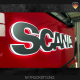 Hinterleuchteter SCANIA Schriftzug mit weißen LED