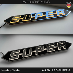 SUPER Schriftzug mit Beleuchtung